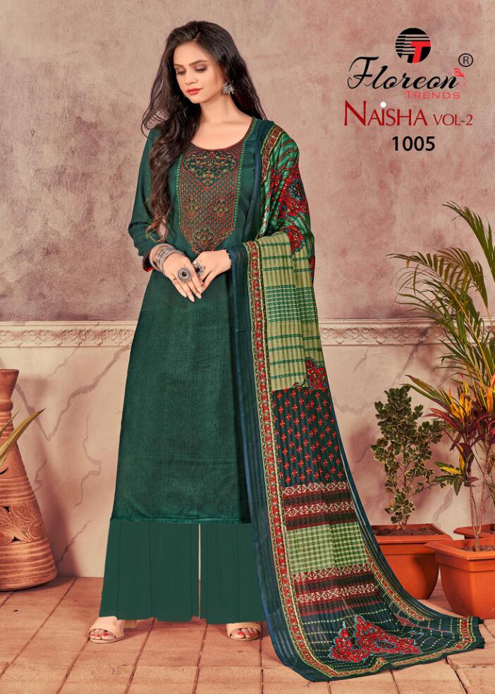 Floreon Trends Naisha 2 Fancy Cotton Printed Casual Wear Dress Material Collection